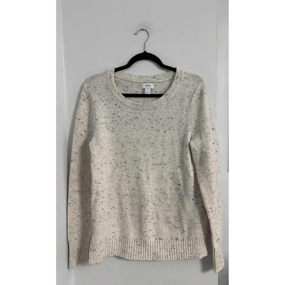 Old Navy Sweaters - Old Navy Oatmeal Speckled Knit Sweater Womens M